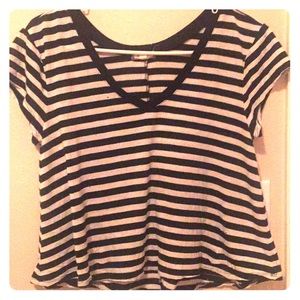 A black and white striped shirt